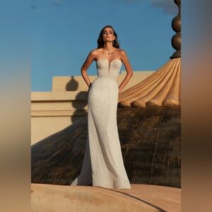 PRONOVIAS COSMINA Strapless Wedding Bridal Gown